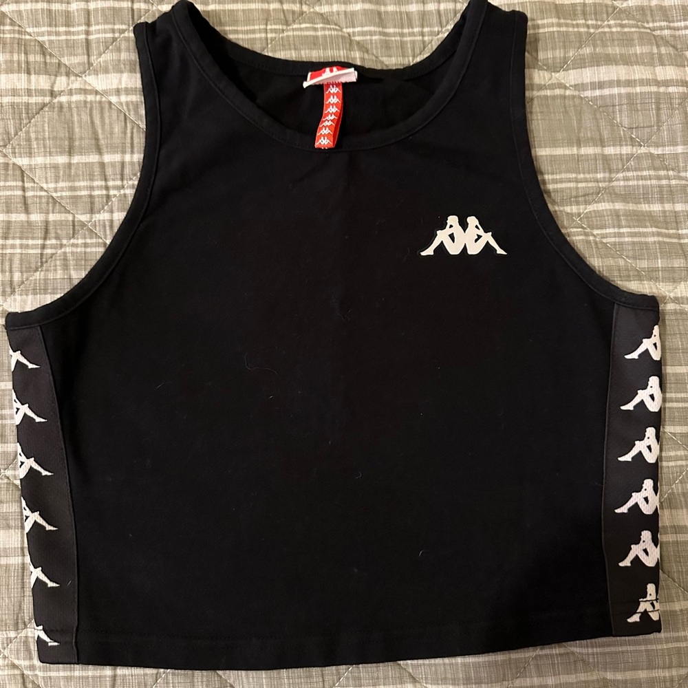 Kappa Black and White Logo Crop Top NWOT SIZE M $4.99 ships